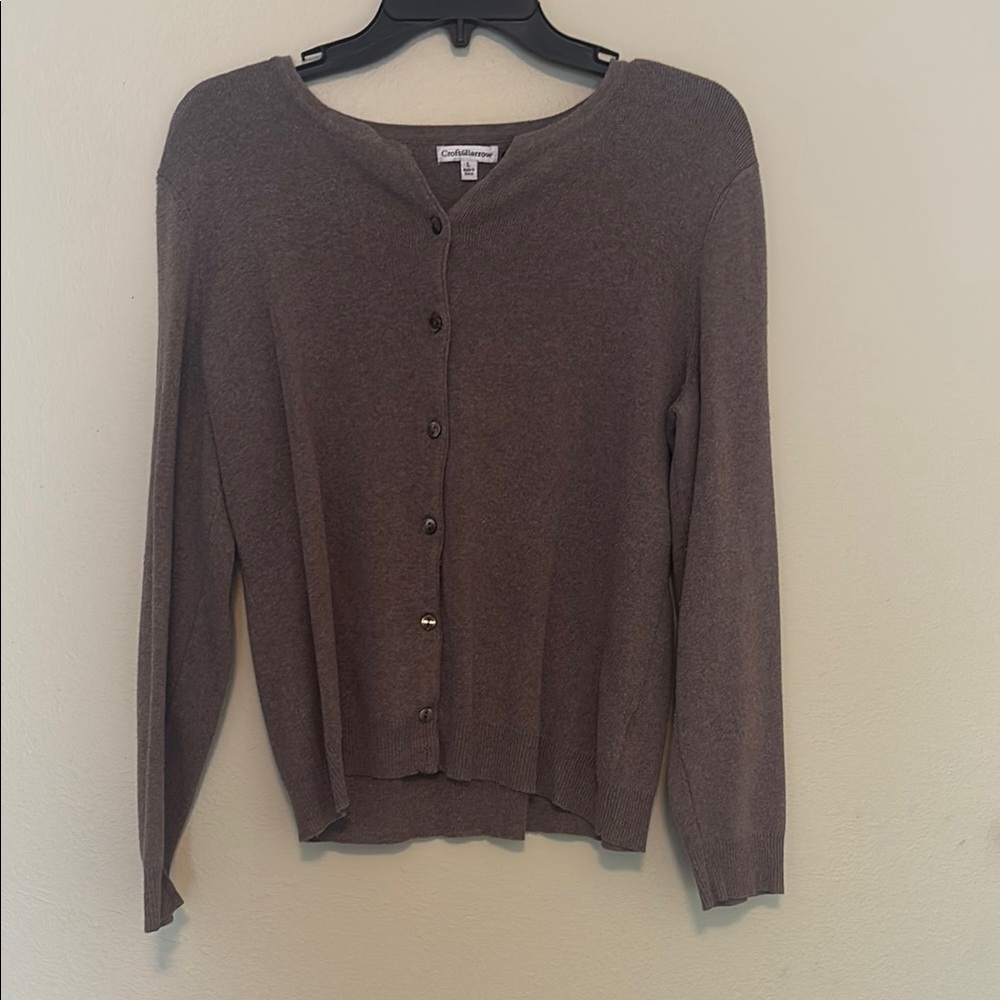 Classic Brown Cardigan with Buttons